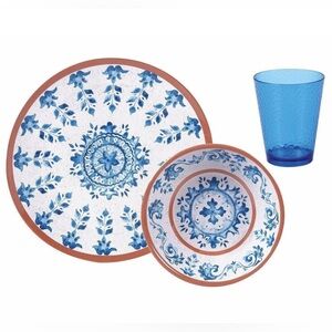 International Certified Porto 12pc Melamine Dinnerware Set 4 BRAND NEW IN BOX